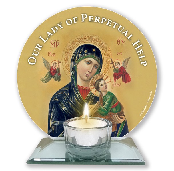 Glass Votive Light Holder/Perpetual Help