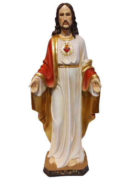 Sacred Heart Statue Resin 24 Inch