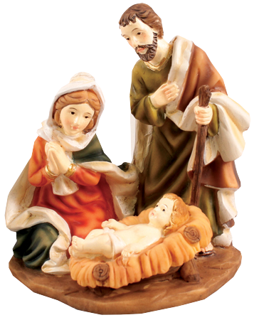 Resin Children's Nativity Set - 5 inch - 4 Figures